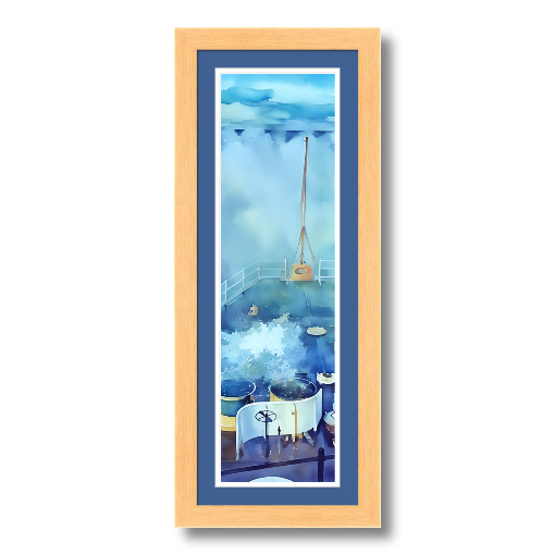 Bering Sea Green Water - Vertical Framed